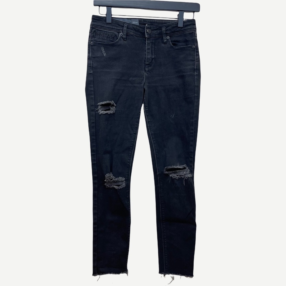 Armani EXCHANGE black distressed skinny jeans 27